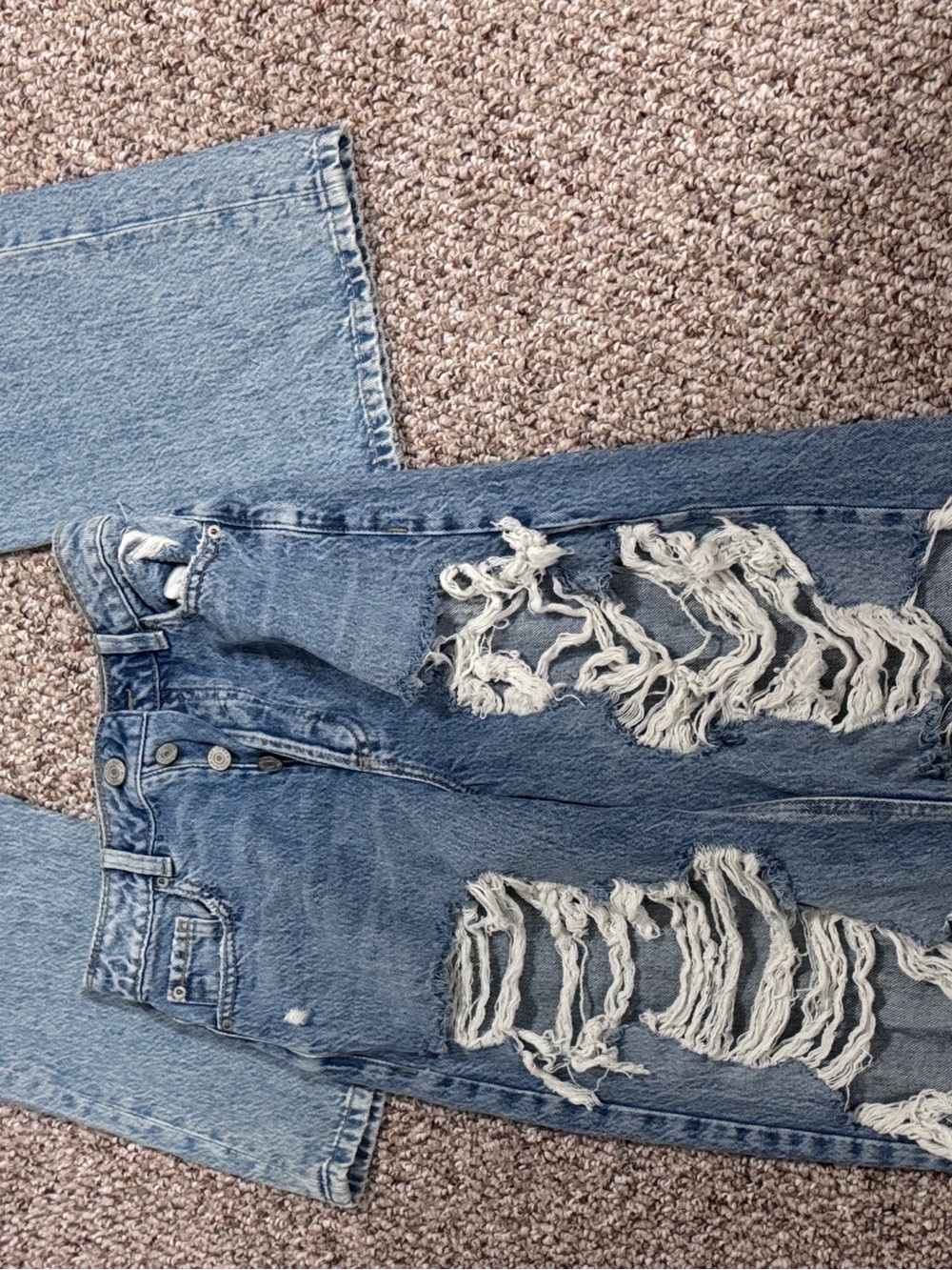 Garage Light Blue Distressed Women's Jeans